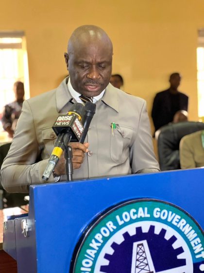 OBIO/AKPOR CHAIRMAN PRESENTS ₦16.7BN 2026 APPROPRIATION BILL •••As Legislative Council Passes Vote of Confidence on Obalga Boss, Gift Worlu