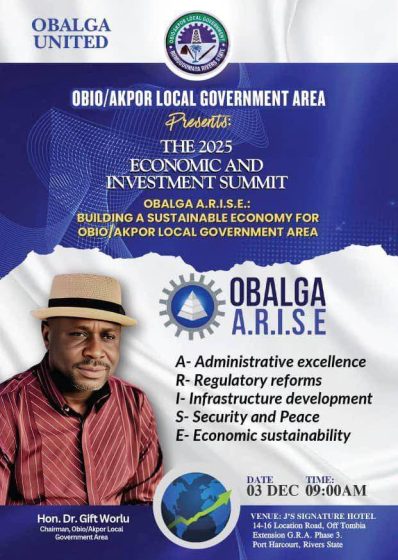 OBALGA A.R.I.S.E 2025: OBIO/AKPOR SETS THE STAGE FOR A NEW ERA OF ECONOMIC AND INVESTMENT GROWTH