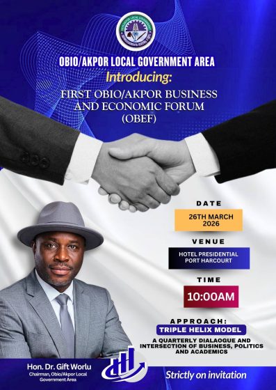 Getting it right.. is starting right   Obio/Akpor LGA under the watch of Hon.Dr. Gift Worlu is setting the pace for innovative and transformational leadership.