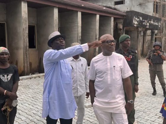 DR. GIFT WORLU INSPECTS REVITALIZATION WORKS AT OGBOGORO PRIMARY HEALTH CARE CENTRE